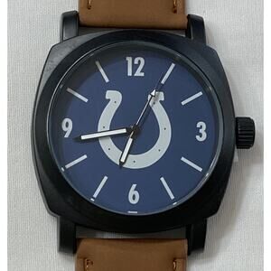 Indianapolis Colts Men's Sparo The Knight Series Brown Leather Strap Watch
